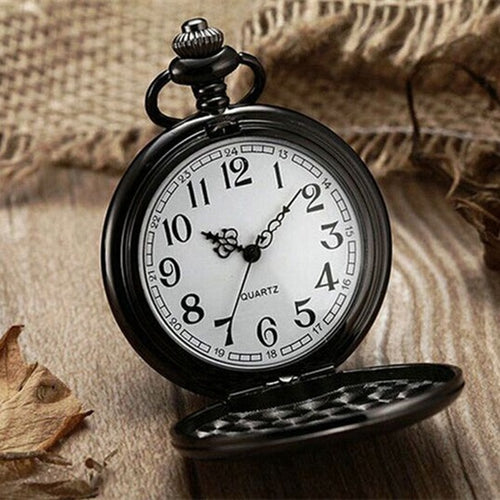 Retro Double-Sided Quartz Pocket Watch