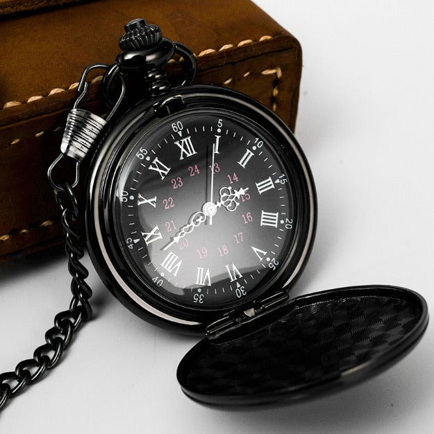 Retro Double-Sided Quartz Pocket Watch