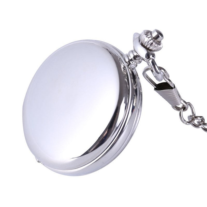 Vintage Quartz Flip Pocket Watch with Chain