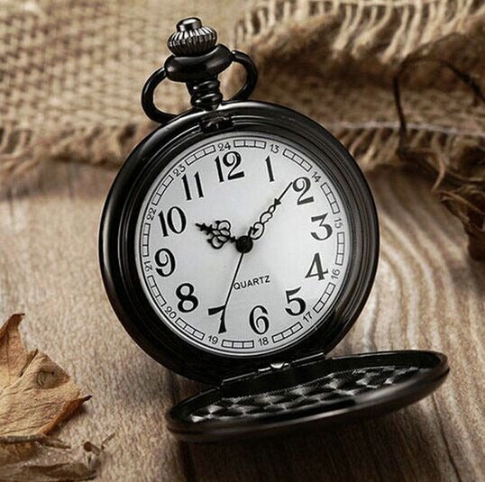 Retro Double-Sided Quartz Pocket Watch
