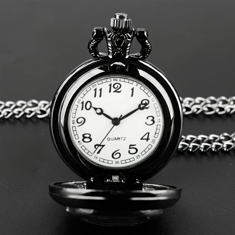Retro Forest Truck Quartz Pendant Pocket Watch