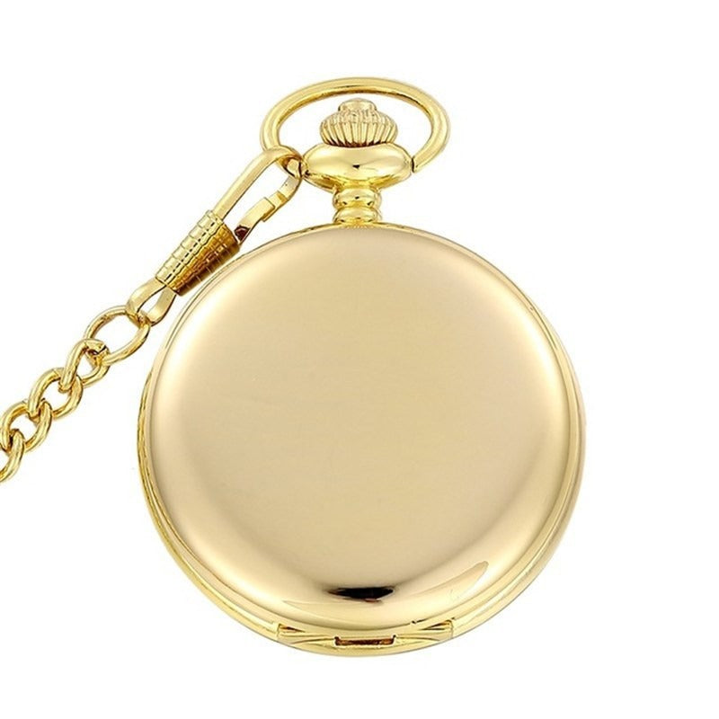 Vintage Quartz Flip Pocket Watch with Chain